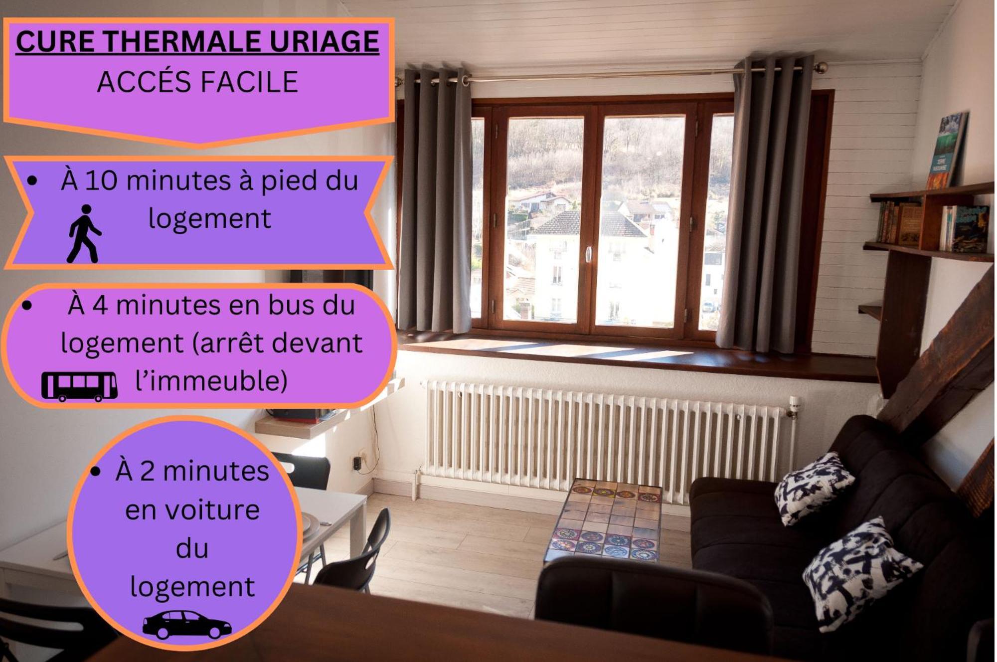 Le T2 Douillet D'Uriage - Residence Le Louvre - Cure Thermale Uriage- Proche Chamrousse - Jusqu'A 3 Personnes - Region Agreable En Toute Saison Vaulnaveys-le-Haut Exterior photo